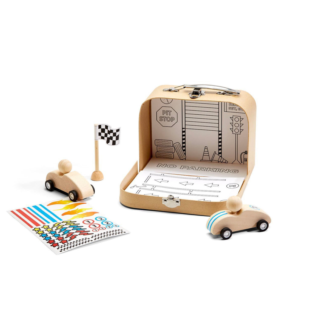 Make your own car race kit by Two's company on a white background