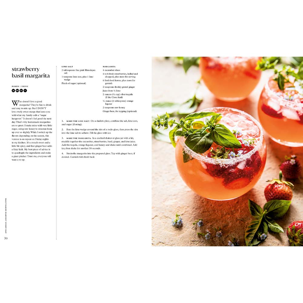 Strawberry basil margarita recipe from half baked harvest every day cookbook