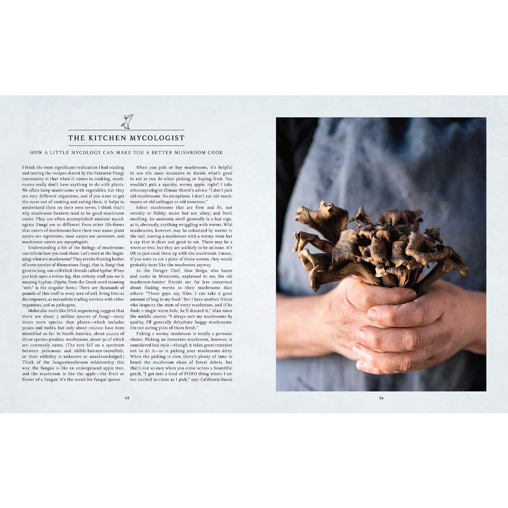 Interior pages of Fantastic Fungi cookbook 