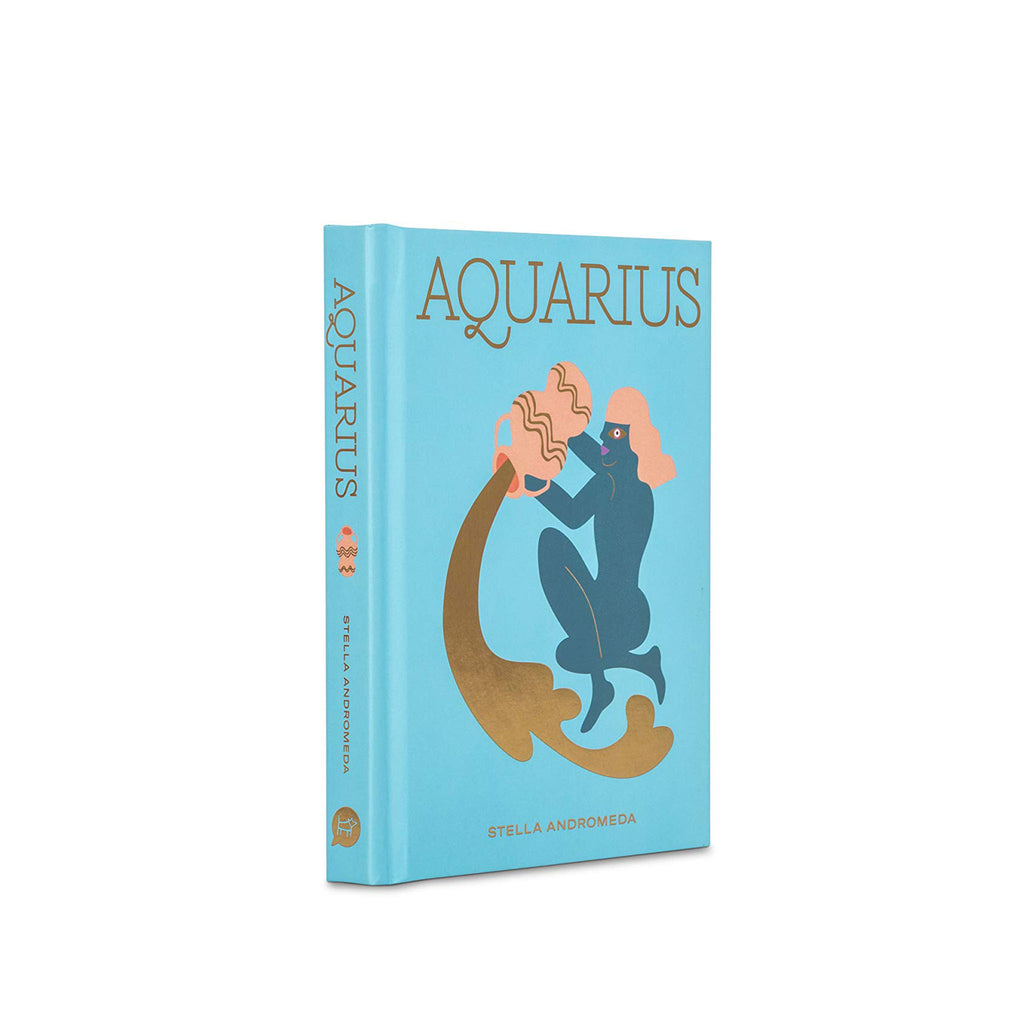 Blue Front cover of book titled 'aquarius' by Stella Andromeda on a white background