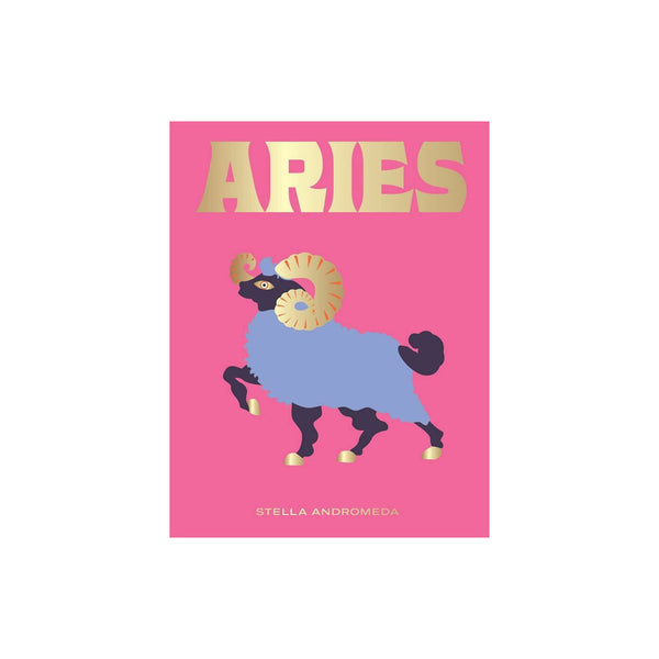 Pink Front cover of book titled 'Aries' by Stella Andromeda on a white background