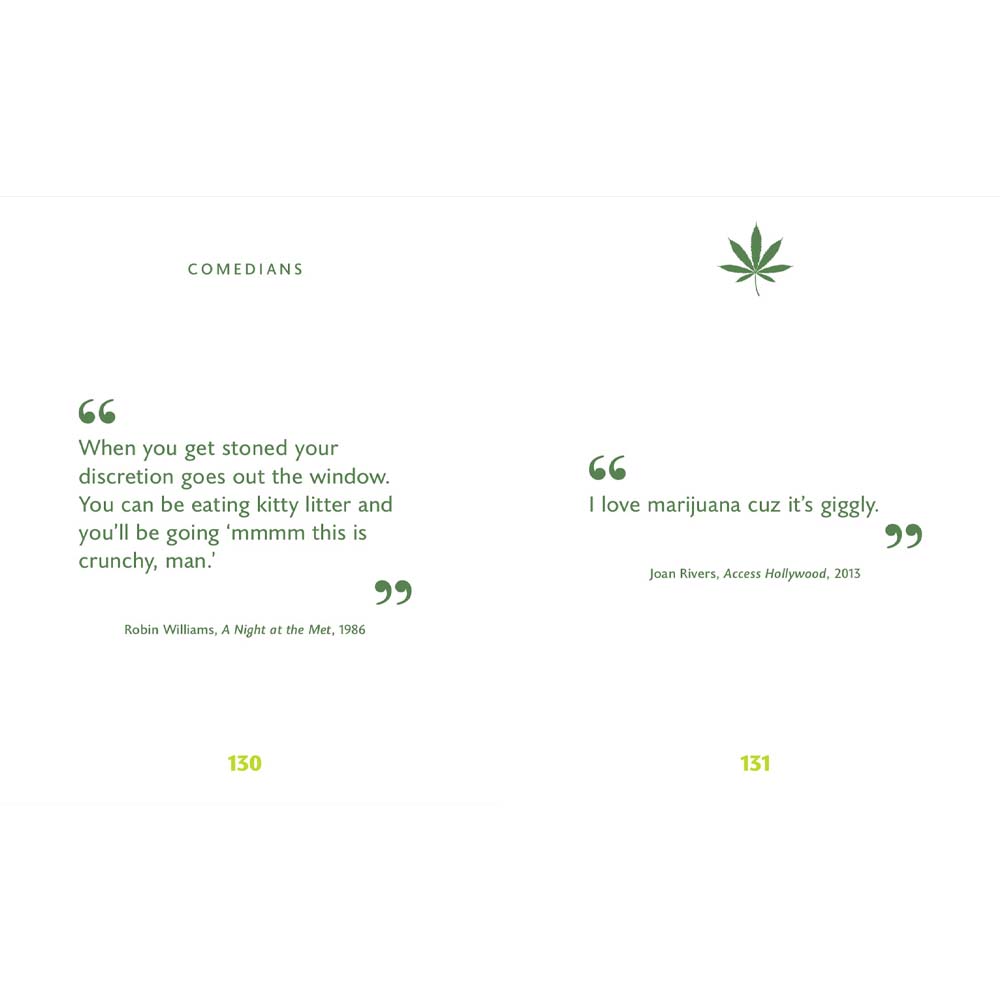 Inside pages of book: Little Book of Weed: A Guide for the Curious and the Connoisseur