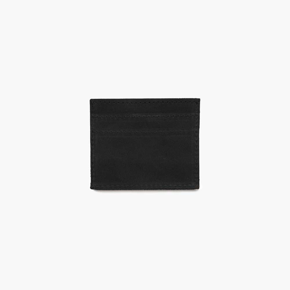 Able brand Alem wallet black leather card case on a white background