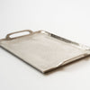 Zodax Barbuda aluminum tray 12 inches by 8 inches on a white background