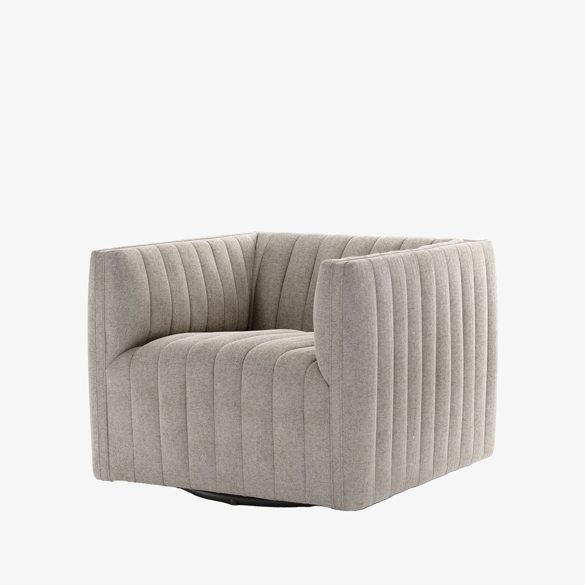 Four Hands Augustine Swivel Chair in Orly Natural Addison West