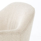 Aurora swivel chair in Knoll natural creme color by Four Hands Furniture brand with wood base on a white background