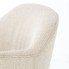 Aurora swivel chair in Knoll natural creme color by Four Hands Furniture brand with wood base on a white background