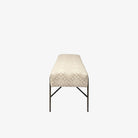 Averil Upholstered Kilim Style Bench in Cream - Addison West 