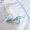 Ribbon detail on Mer Sea brand satin pillowcase