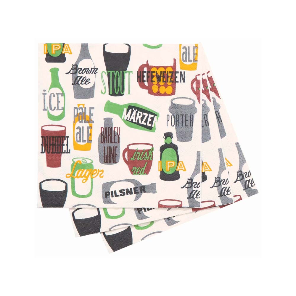 Beer Bottles Cocktail Napkin Addison West