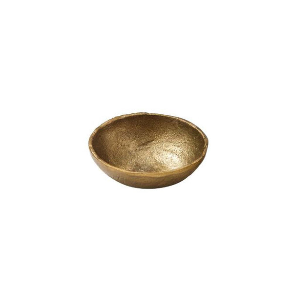 Small brass bowl on a white background