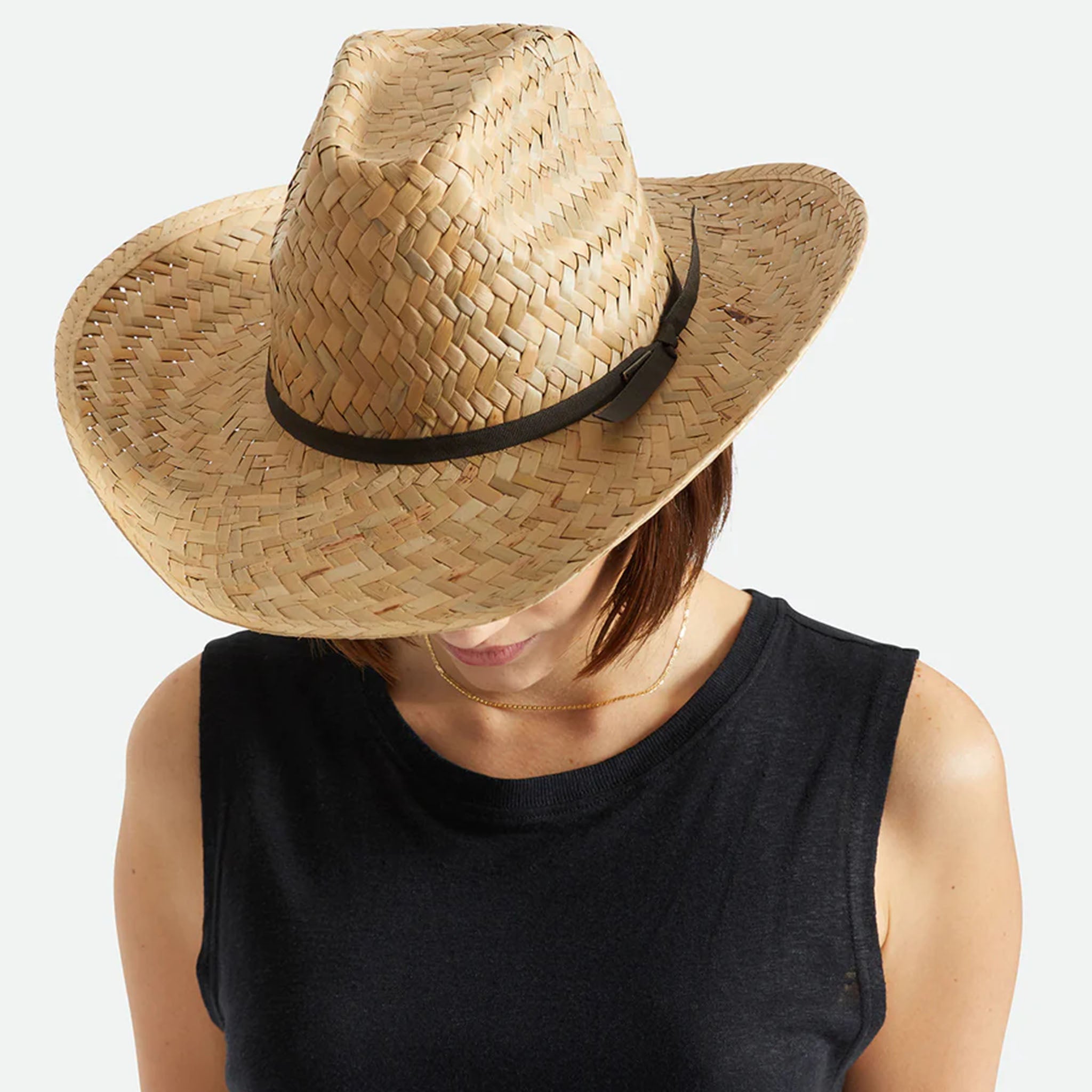 Brixton Houston Cowboy Hat in Natural – Addison West Brixton Houston Cowboy Hat in Natural – Addison West