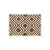 Top view of brown and white geometric inlay box on a white background