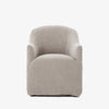 Four hands furniture brand cove dining chair with linen slip cover on a white background