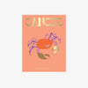 Orange front cover with crab illustration of book titled 'cancer' by Stella Andromeda 