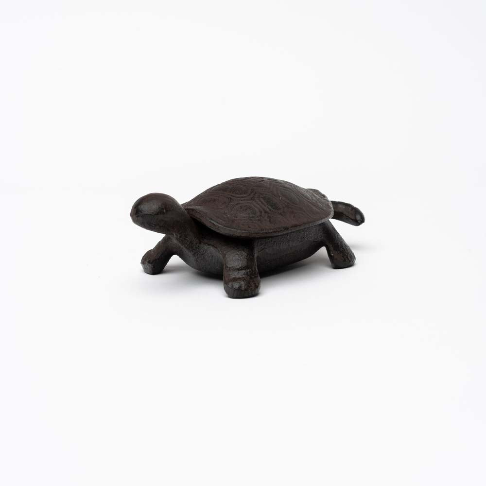 Cast Iron Turtle Key Box on a white background