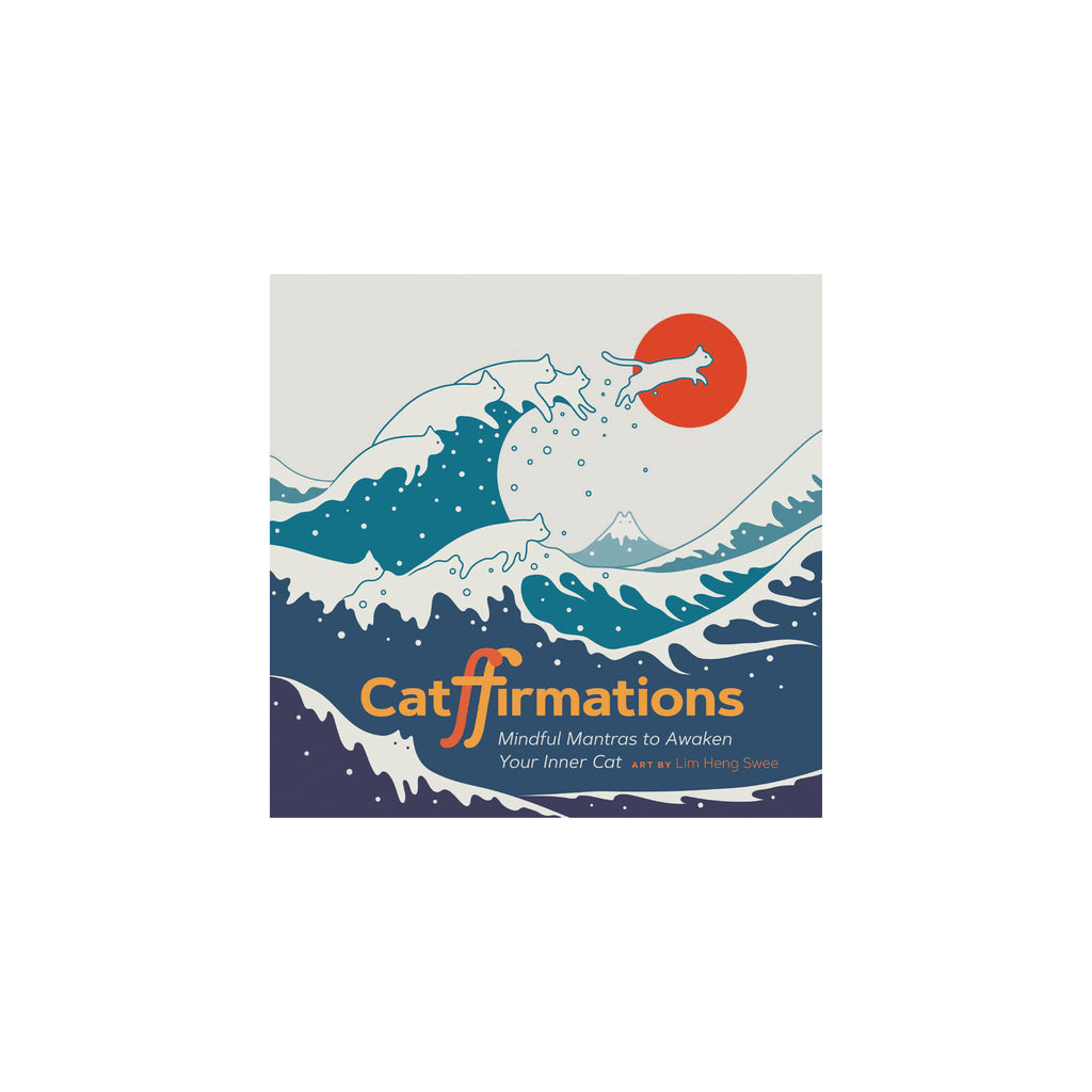 Front cover of book titles 'Catffirmations': Mindfulness mantras to awaken your inner cat' on a white background