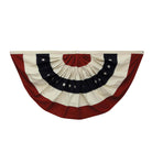 Red white and blue bunting in 100% cotton cloth on a white background