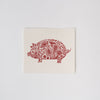 Swedish cloth with red patterned festive pig 