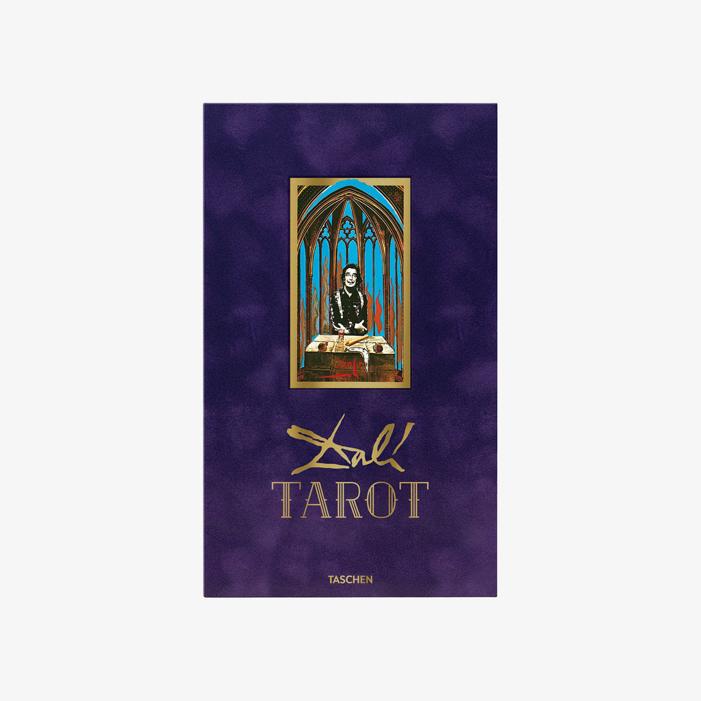 Taschen Dali Tarot purple box on a white background