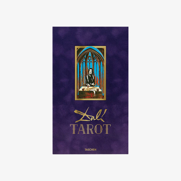 Taschen Dali Tarot purple box on a white background
