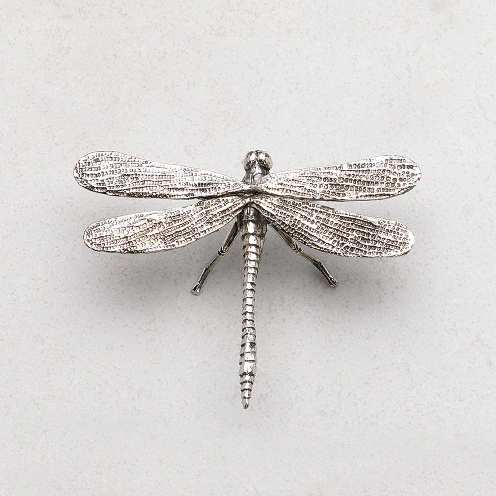 Liberty 6-1/3 in. Vintage Antique White Dragonfly Wall Hook