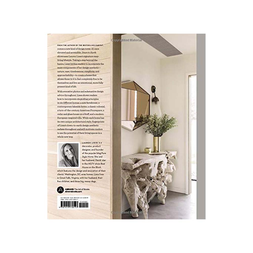 Back cover of book 'Down to Earth' by Lauren Liess