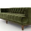 Four hands brand green velvet Dylan sofa on a white background