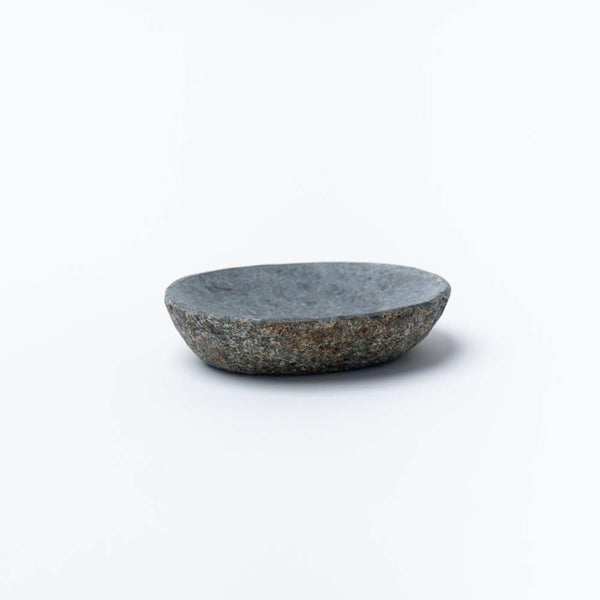 Natural Stone Flat dish on a white background