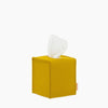 Graf Lantz felt tissue box cover in Dijon yellow on a white background