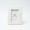 White marble picture frame on a white background