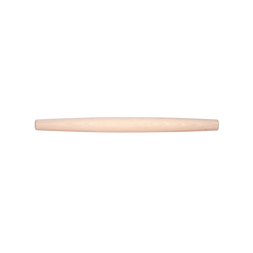 JK Adams French tapered rolling pin on a white background