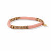 Ink and Alloy brand 'Grace' stretch bracelet in pale pink and gold