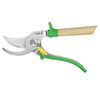 Opinel hand pruner gardening shears with green handle on a white background