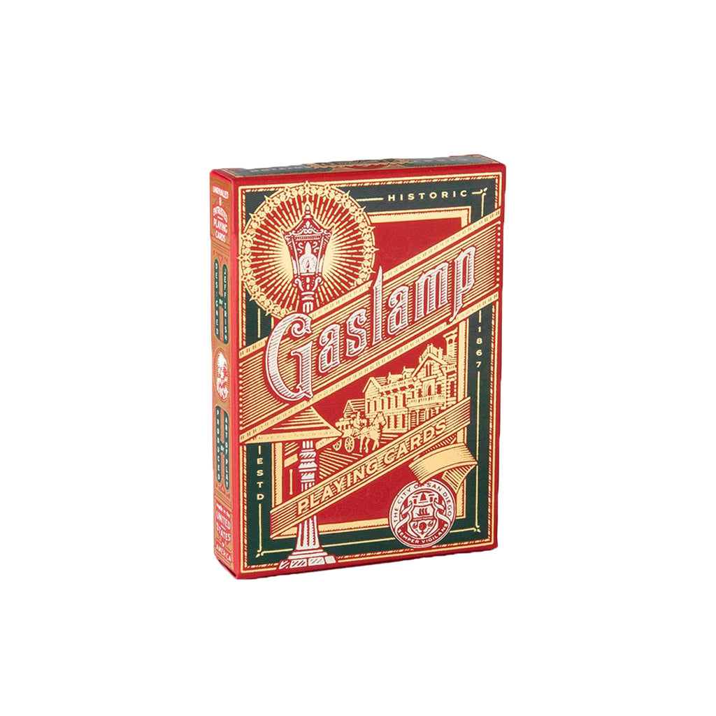 Art of play gas lamp playing cards on a white background