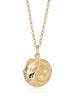 Scream Pretty brand gold Aries zodiac star sign necklace on a white background
