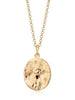Scream Pretty brand gold Taurus zodiac star sign necklace on a white background