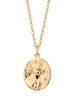 Scream Pretty brand gold Taurus zodiac star sign necklace on a white background