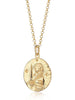 Scream Pretty brand gold Virgo zodiac star sign necklace on a white background