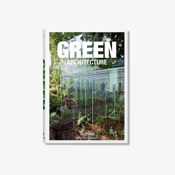 Green Architecture hardcover book on a white background