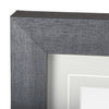 Large black and white barn print in a wood frame on a white background