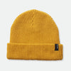 Brixton Heist Beanie in mustard on a white background