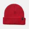 Brixton Heist Beanie in red on a white background