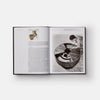 Inside pages of book titled 'Hi-Fi' with old recording equipment photo on a white background