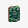 Tin of house plant playing cards by Ridley's games on a white background