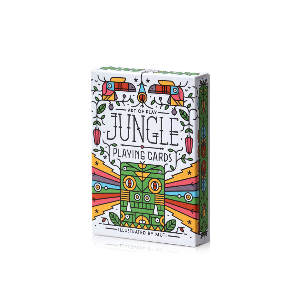 Art of play jungle playing cards on a white background
