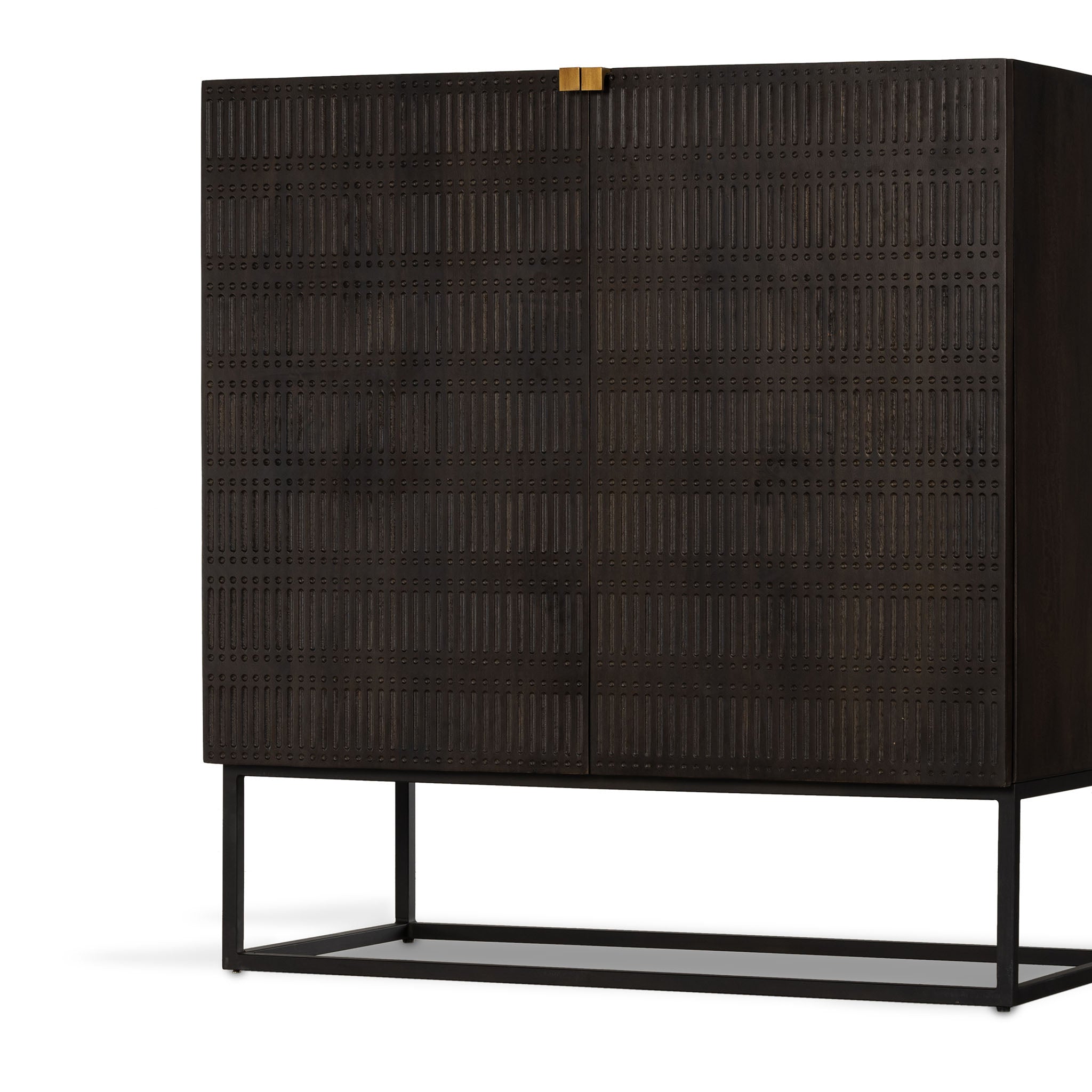 Four Hands Kelby Bar Cabinet - Vintage Brown - Addison West 