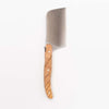 Laguiole brand olive wood mini cutter on a white background