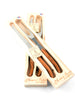 Laguiole olivewood carving set in wood box on a white background