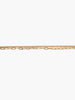Able brand 14k gold fill layered chain bracelet with two types of links on a white background